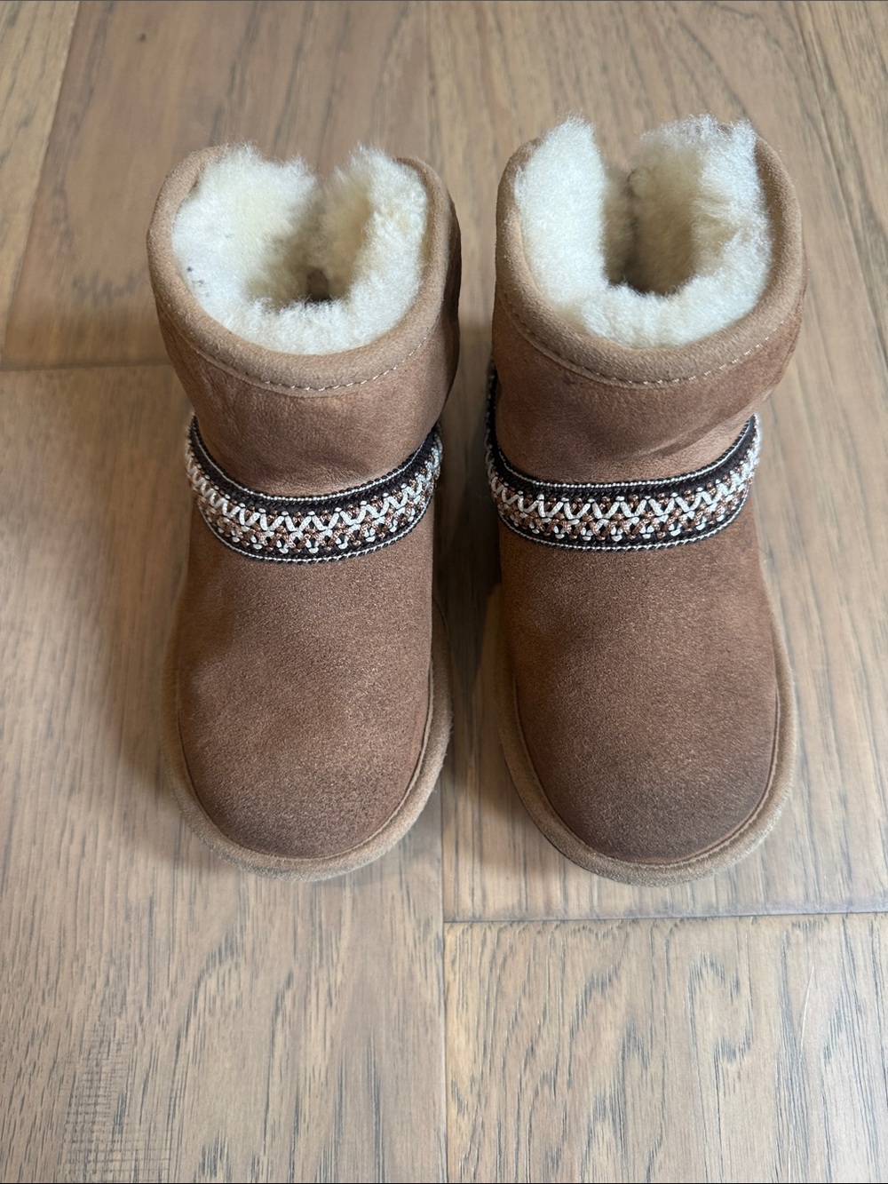 UGG Kids Classic Mini Crescent Tasman Chestnut Boots